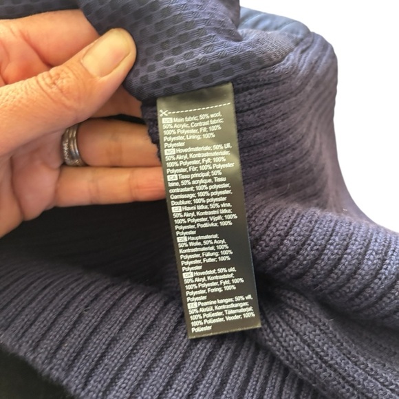 Daehlie Quilted Jacket Unisex Ribbed Collar Size Large - Picture 3 of 5